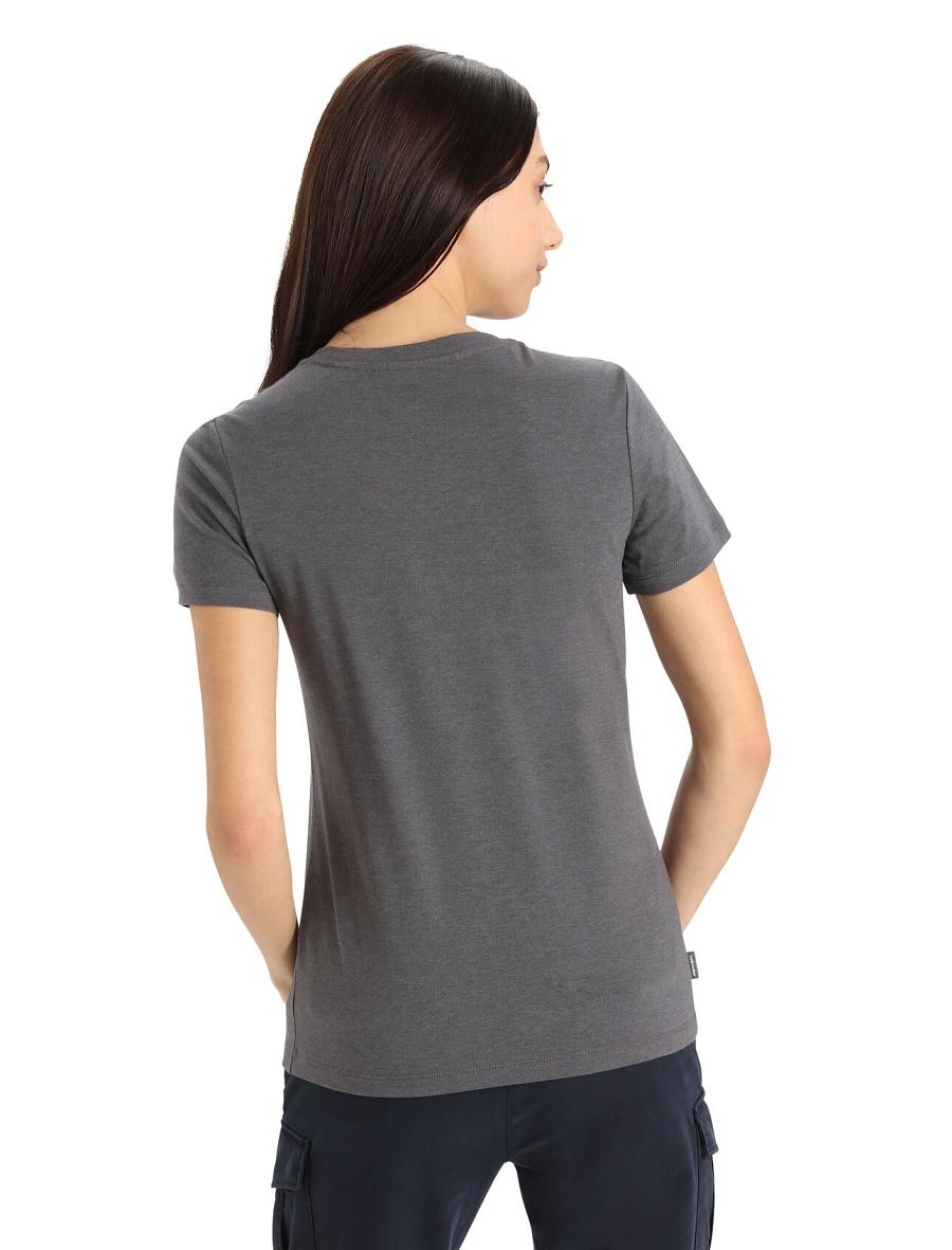 Monsoon Icebreaker Merino Central Classic Short Sleeve Move to Natural Mountain Women's T Shirts | AU 1561GSOL